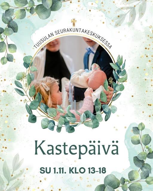 vauvaa kastetaan